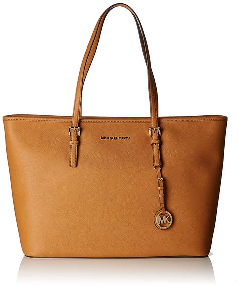 michael kors jet set travel saffiano leather top-zip tote|saffiano leather tote bag.